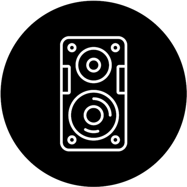 Diseño vectorial de los altavoces Estilo del icono
