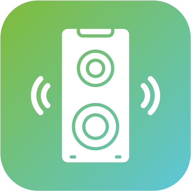 Diseño vectorial de los altavoces Estilo del icono