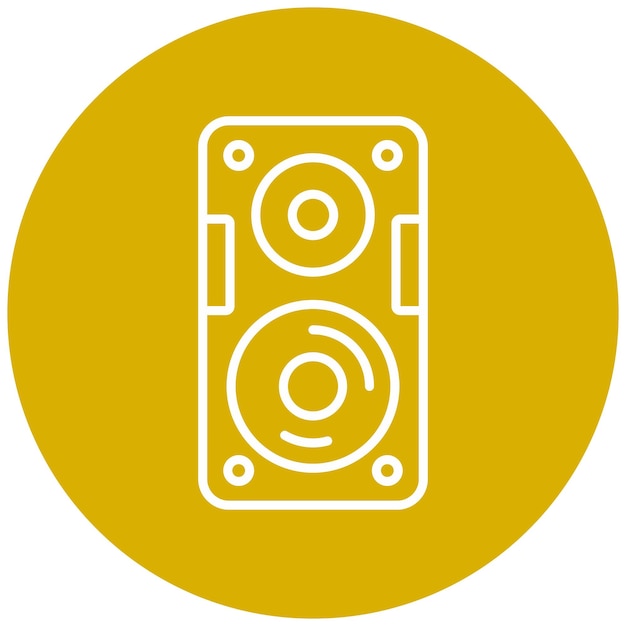 Diseño vectorial de los altavoces Estilo del icono