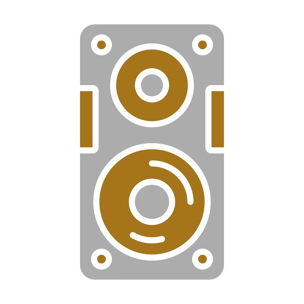 Diseño vectorial de los altavoces Estilo del icono
