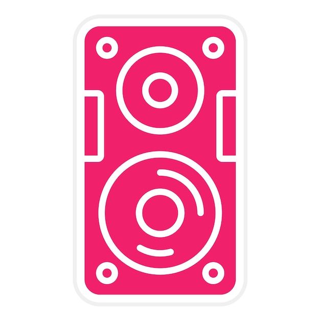 Diseño vectorial de los altavoces Estilo del icono
