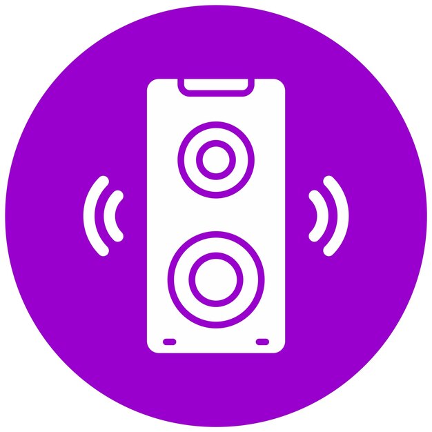 Diseño vectorial de los altavoces Estilo del icono