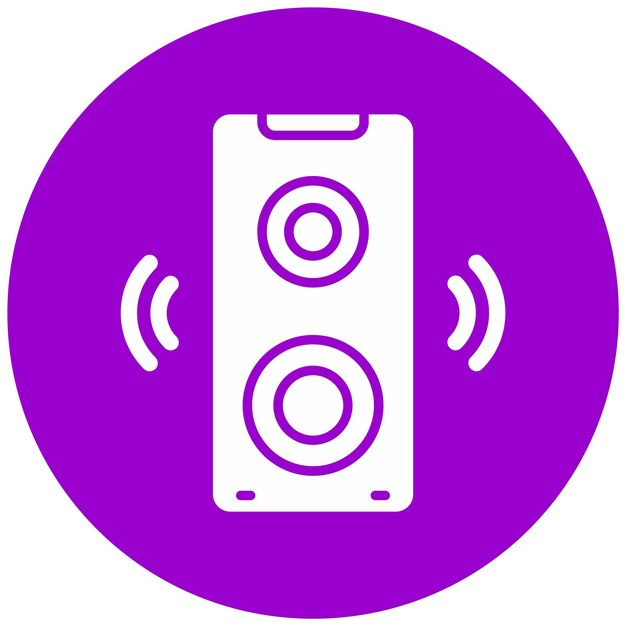 Diseño vectorial de los altavoces Estilo del icono