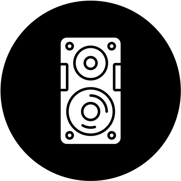 Diseño vectorial de los altavoces Estilo del icono