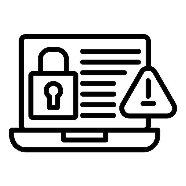 Diseño vectorial de las amenazas cibernéticas Estilo del icono