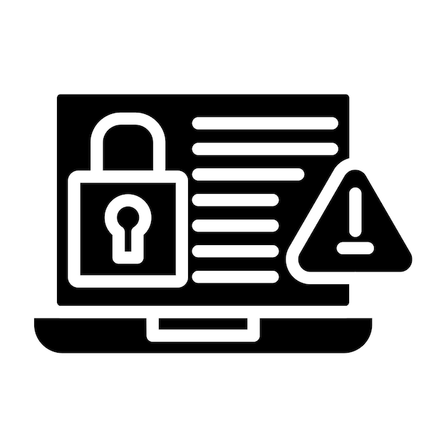 Diseño vectorial de las amenazas cibernéticas Estilo del icono