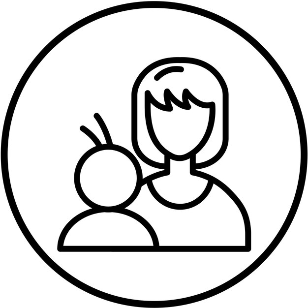 Diseño vectorial con amor tuyo Estilo de icono de mamá