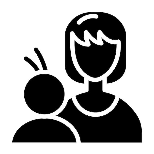 Diseño vectorial con amor tuyo Estilo de icono de mamá