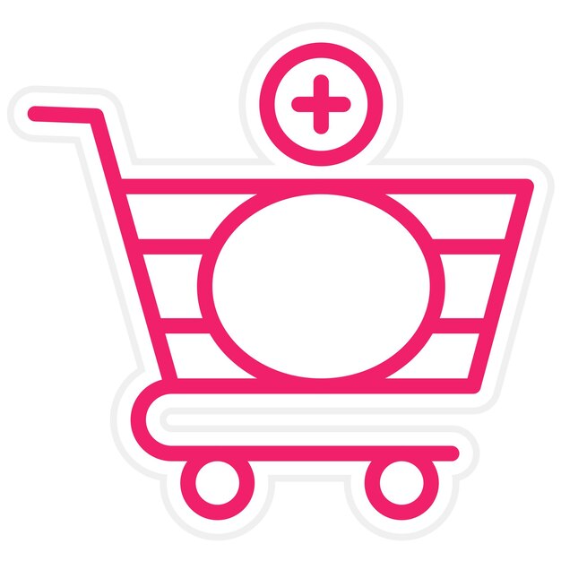 Diseño vectorial Añadir al estilo del icono del carrito
