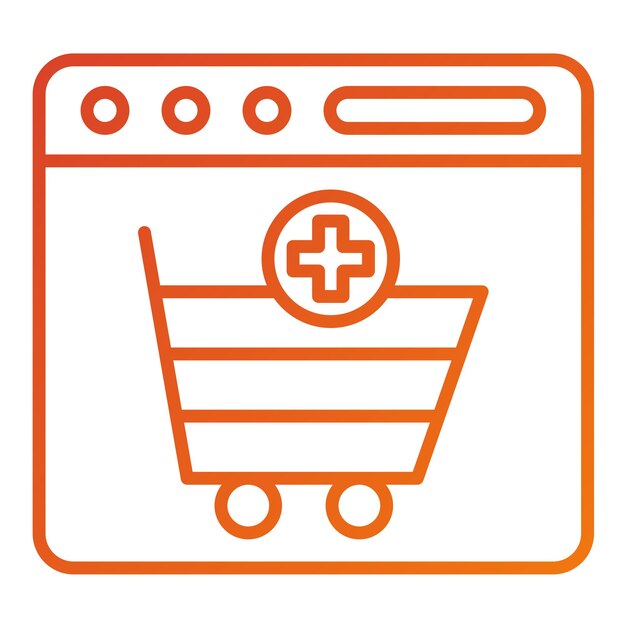 Diseño vectorial Añadir al estilo del icono del carrito
