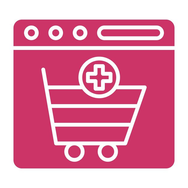 Diseño vectorial Añadir al estilo del icono del carrito
