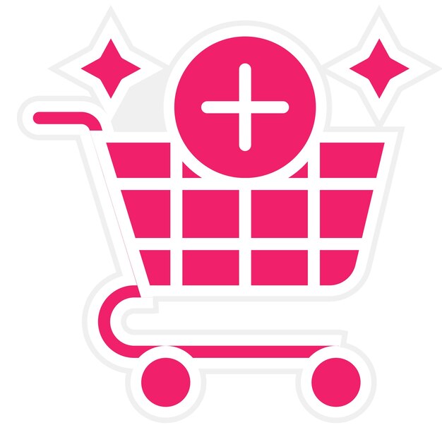 Diseño vectorial Añadir al estilo del icono del carrito