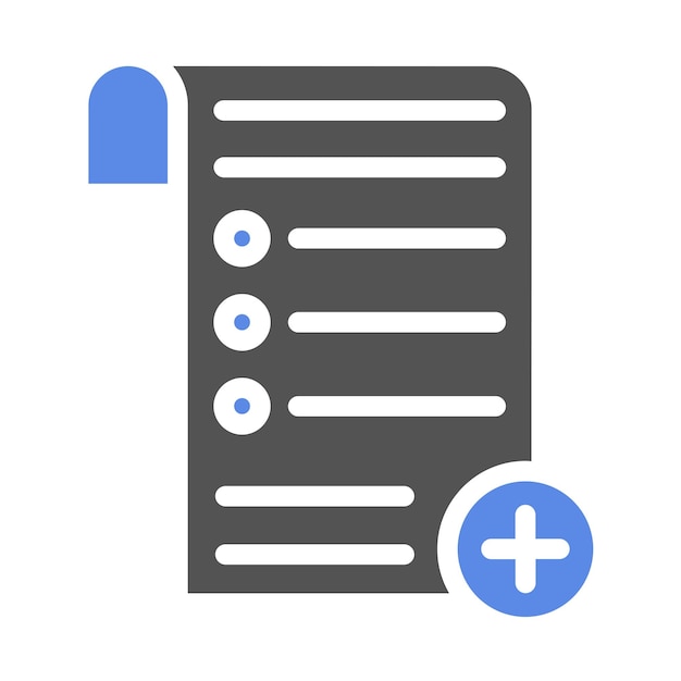 Diseño vectorial Añadir estilo de icono de lista