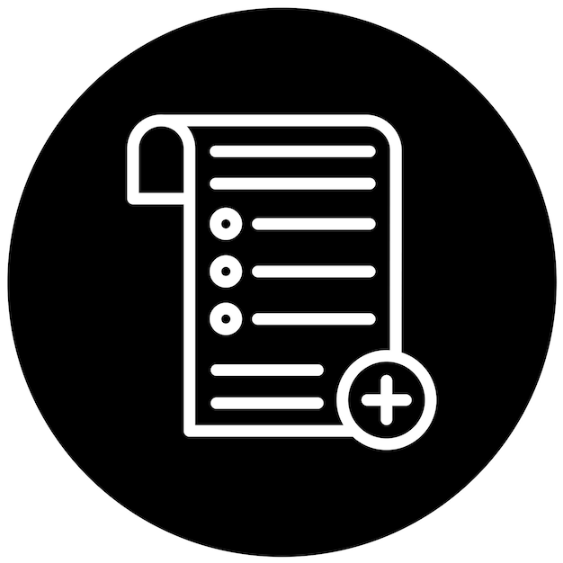 Diseño vectorial Añadir estilo de icono de lista