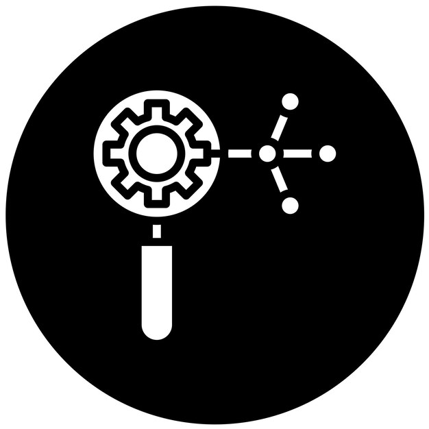 Diseño vectorial Análisis de la causa raíz Estilo del icono