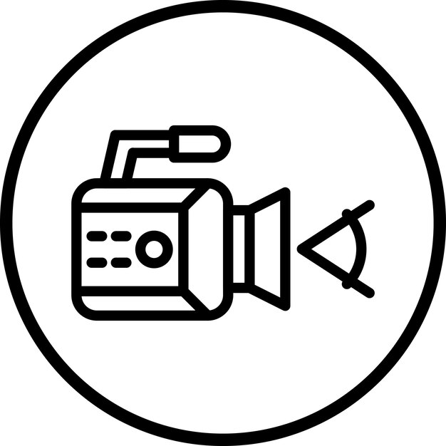 Diseño vectorial Ángulo de la cámara Estilo del icono
