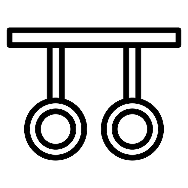 Diseño vectorial de anillos de gimnasio Estilo de icono