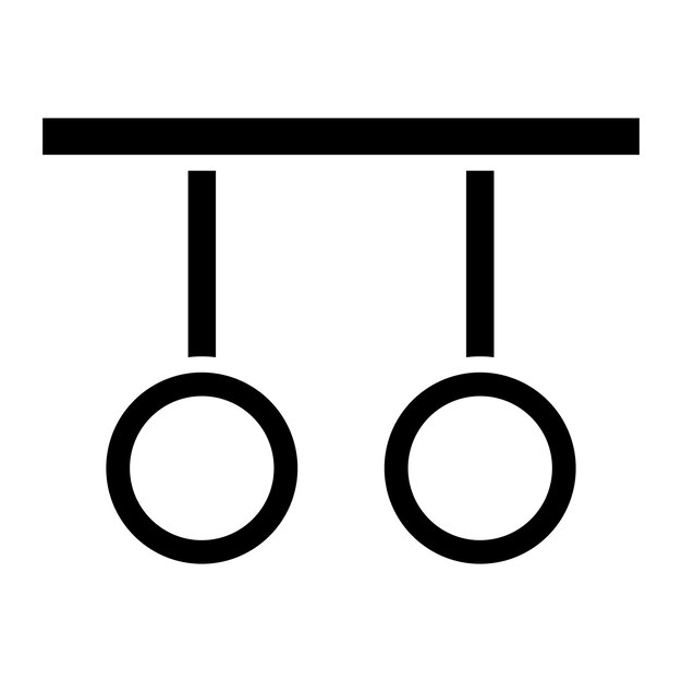 Diseño vectorial de anillos de gimnasio Estilo de icono