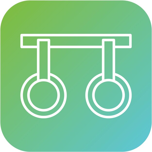 Diseño vectorial de anillos de gimnasio Estilo de icono