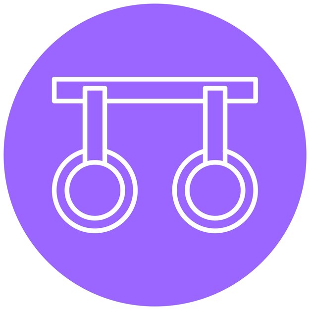 Diseño vectorial de anillos de gimnasio Estilo de icono