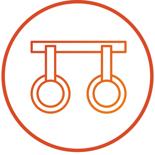 Diseño vectorial de anillos de gimnasio Estilo de icono