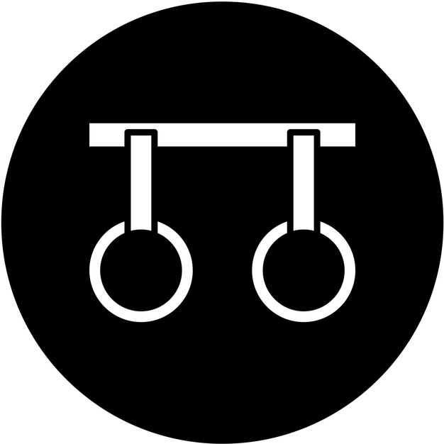 Diseño vectorial de anillos de gimnasio Estilo de icono