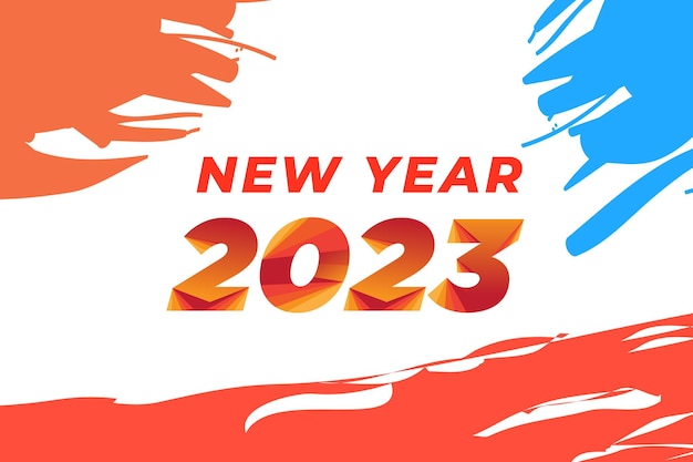 Diseño vectorial de año nuevo 2023