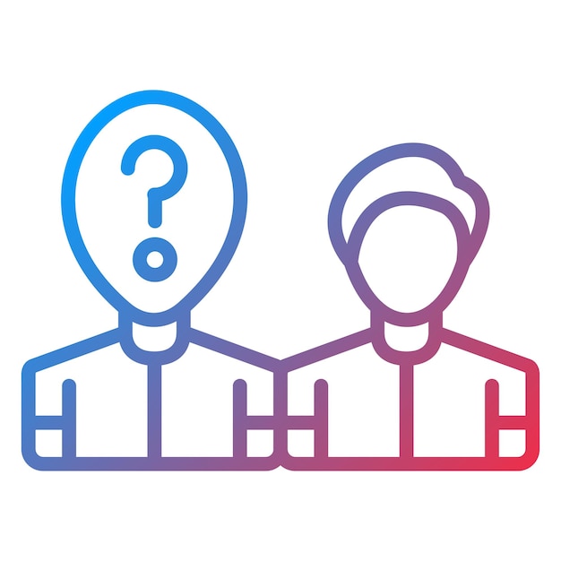 Diseño vectorial de anonimización Estilo del icono