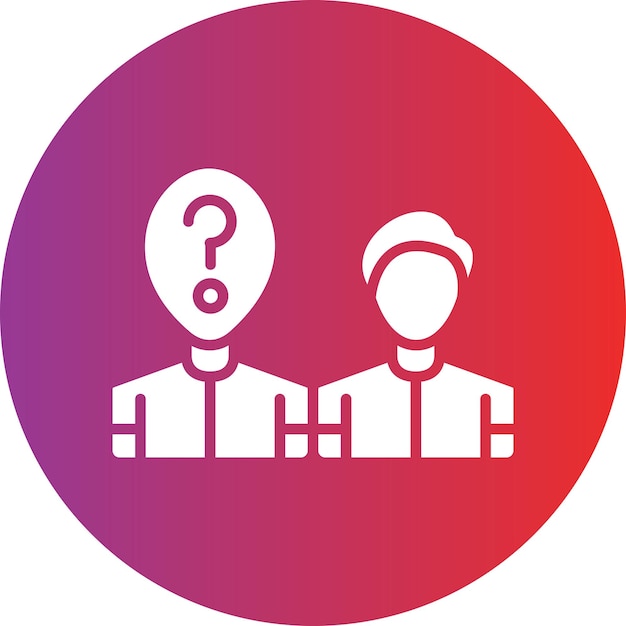 Diseño vectorial de anonimización Estilo del icono