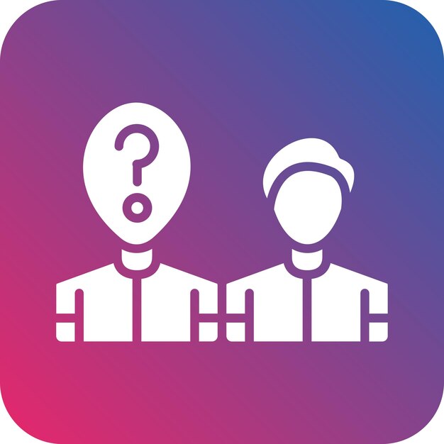 Diseño vectorial de anonimización Estilo del icono