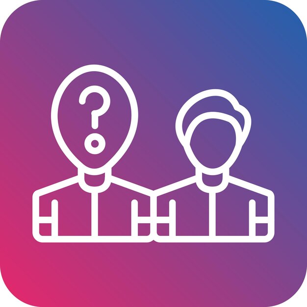 Diseño vectorial de anonimización Estilo del icono