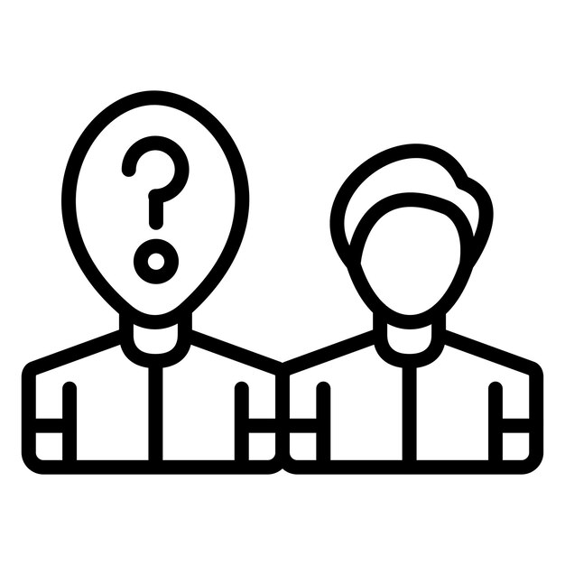 Diseño vectorial de anonimización Estilo del icono