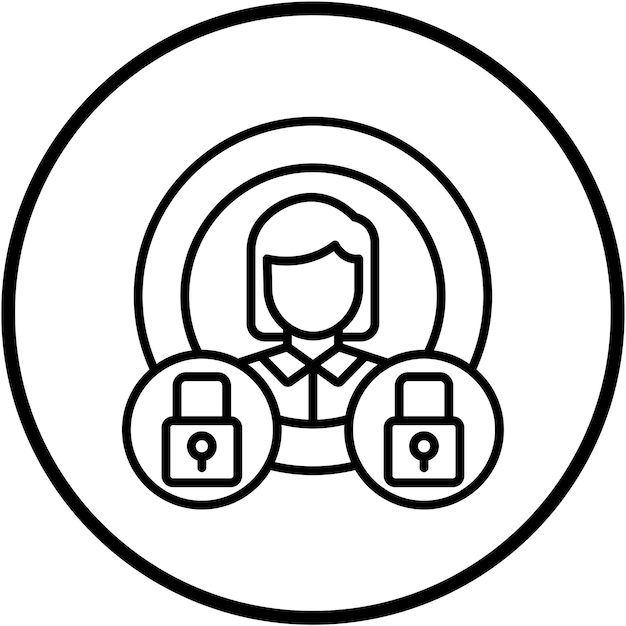 Diseño vectorial de anonimización Estilo del icono