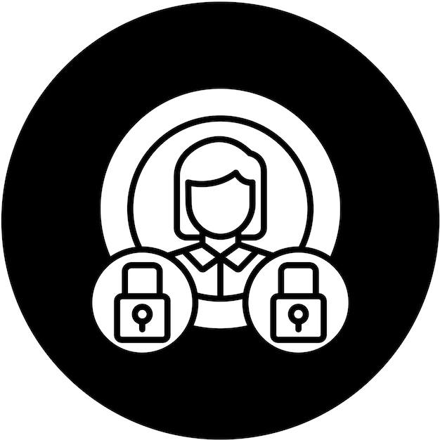 Diseño vectorial de anonimización Estilo del icono