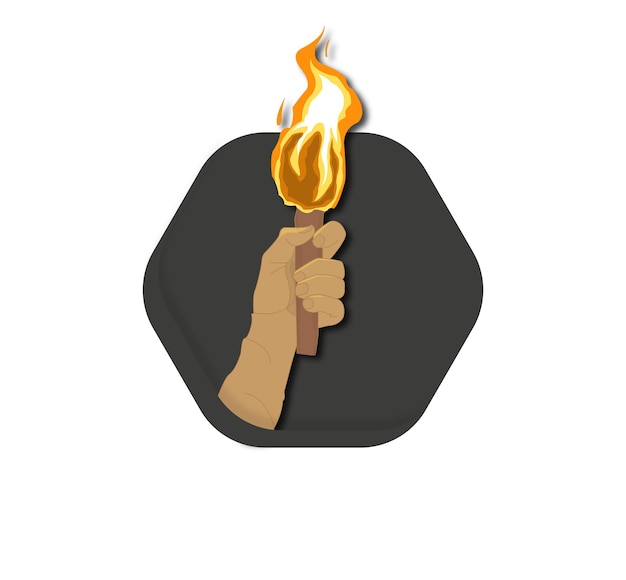 Diseño vectorial de antorcha de mano