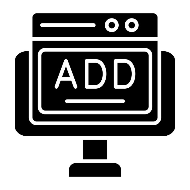 Diseño vectorial de anuncios en línea Estilo de icono