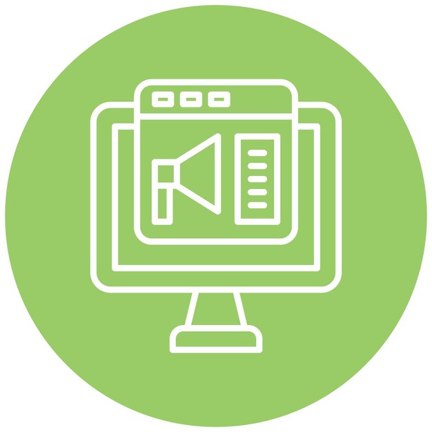 Diseño vectorial de anuncios en línea Estilo de icono