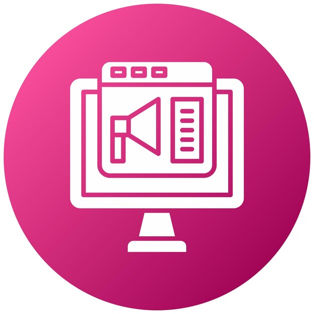 Diseño vectorial de anuncios en línea Estilo de icono