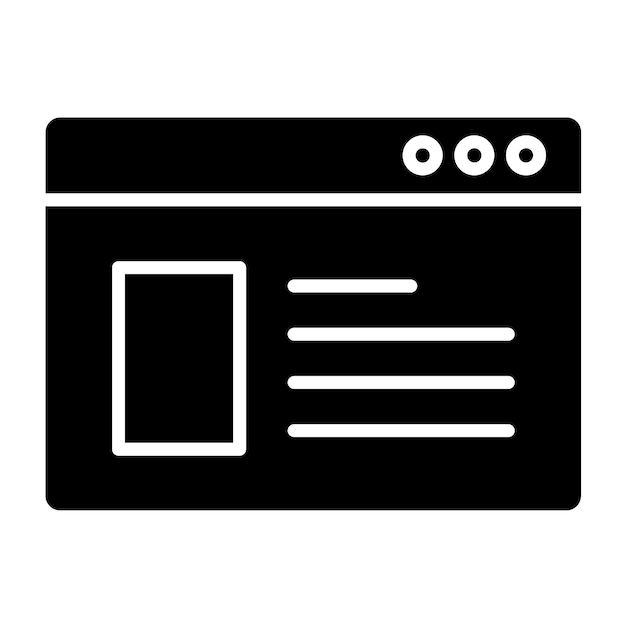 Diseño vectorial de anuncios de sitios web Estilo de icono