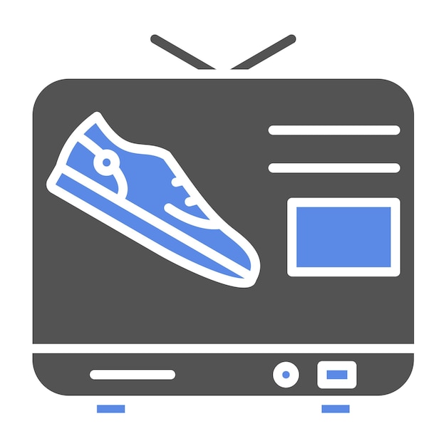 Diseño vectorial de anuncios de TV Estilo de icono