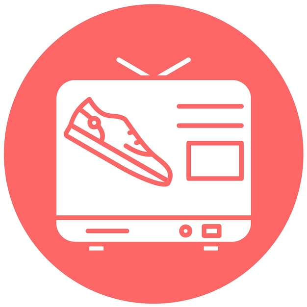 Diseño vectorial de anuncios de TV Estilo de icono