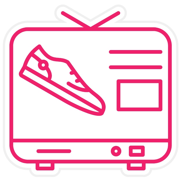 Diseño vectorial de anuncios de TV Estilo de icono
