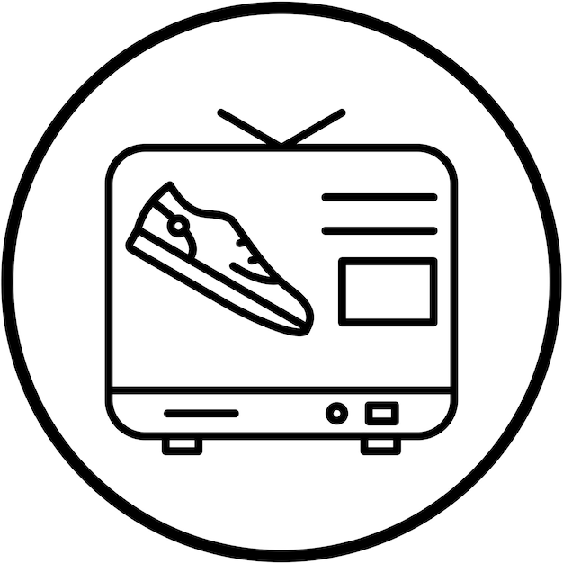 Diseño vectorial de anuncios de TV Estilo de icono