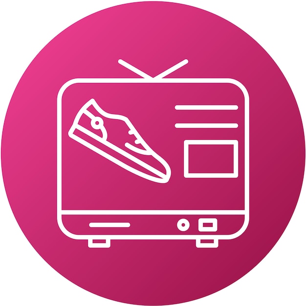 Diseño vectorial de anuncios de TV Estilo de icono