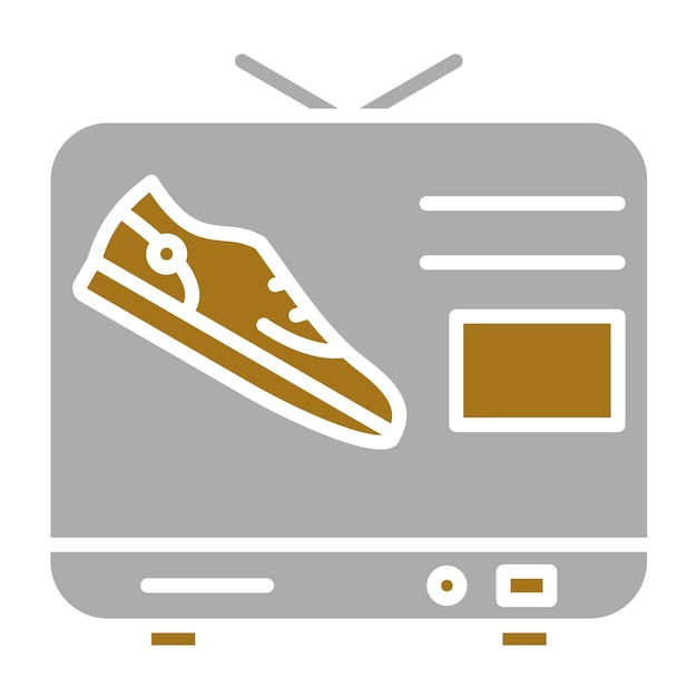Diseño vectorial de anuncios de TV Estilo de icono