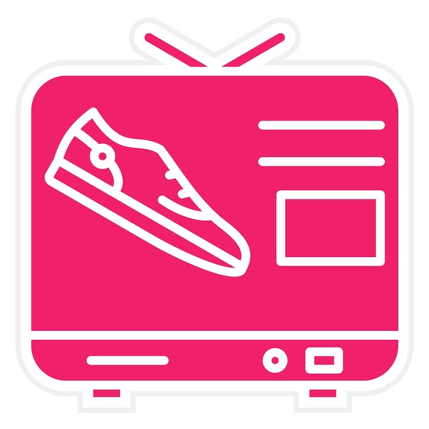 Diseño vectorial de anuncios de TV Estilo de icono