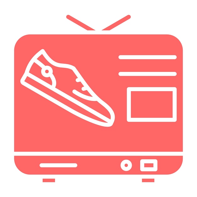 Diseño vectorial de anuncios de TV Estilo de icono