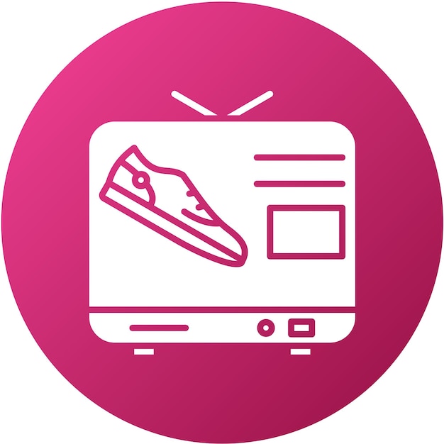 Diseño vectorial de anuncios de TV Estilo de icono