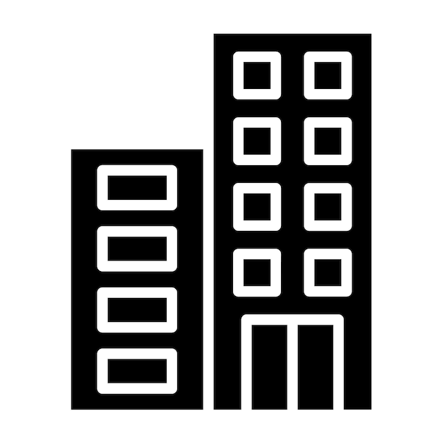 Diseño vectorial de apartamentos estilo icono