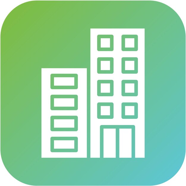 Diseño vectorial de apartamentos estilo icono